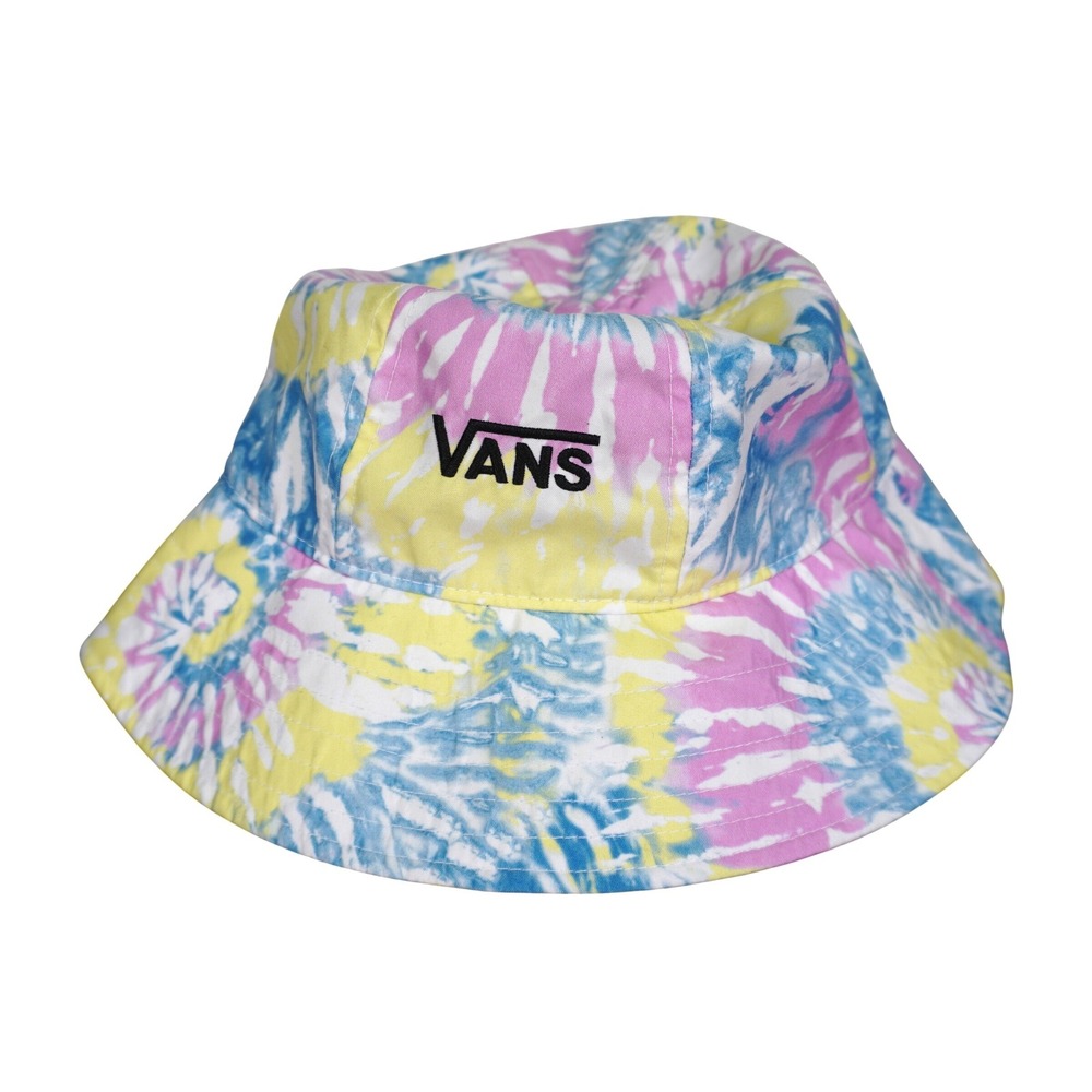Vans Bucket Hat Pink Yellow‎ Blue Tie Dye Embroidered Logo Skatewear